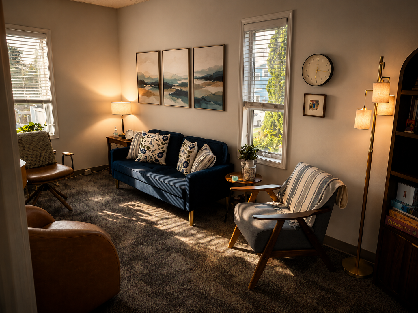 Welcoming office space for counseling and consultation sessions
